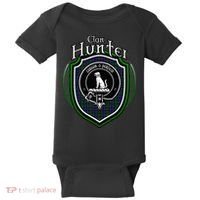 Hunter Clan Crest Scottish Clan Hunter Family Crest Badge Baby Bodysuit thumb 0