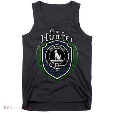 Hunter Clan Crest Scottish Clan Hunter Family Crest Badge Tank Top