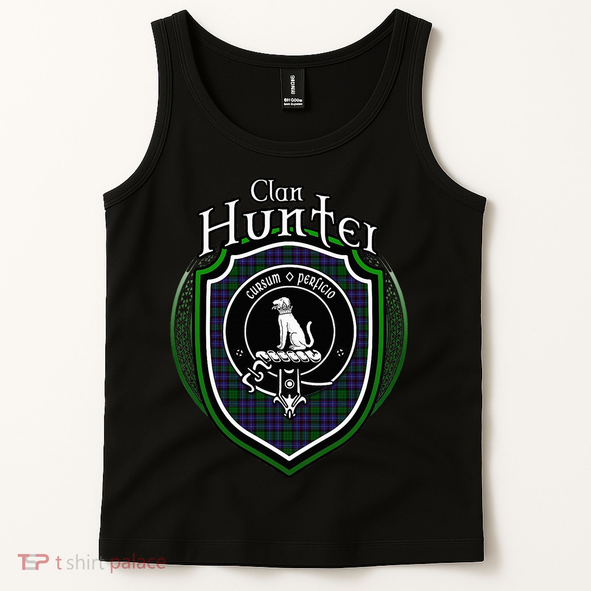 Hunter Clan Crest Scottish Clan Hunter Family Crest Badge Tank Top