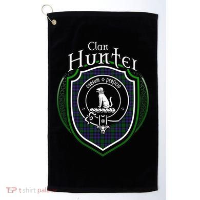 Hunter Clan Crest Scottish Clan Hunter Family Crest Badge Golf Towel