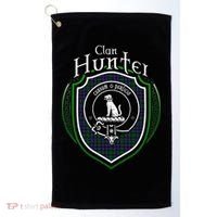 Hunter Clan Crest Scottish Clan Hunter Family Crest Badge Golf Towel thumb 0