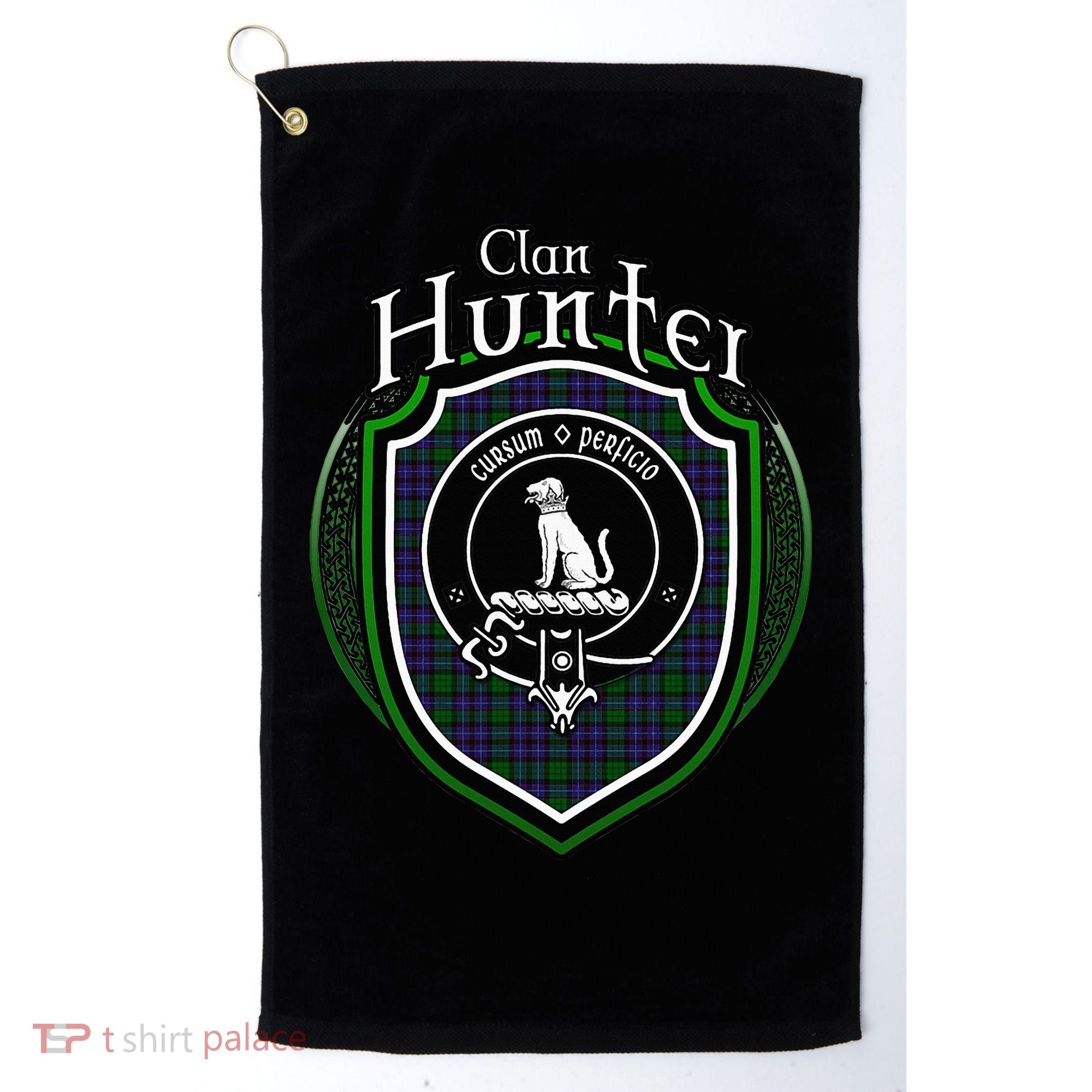 Hunter Clan Crest Scottish Clan Hunter Family Crest Badge Golf Towel