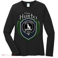 Hunter Clan Crest Scottish Clan Hunter Family Crest Badge Women's Long Sleeve Shirt thumb 0