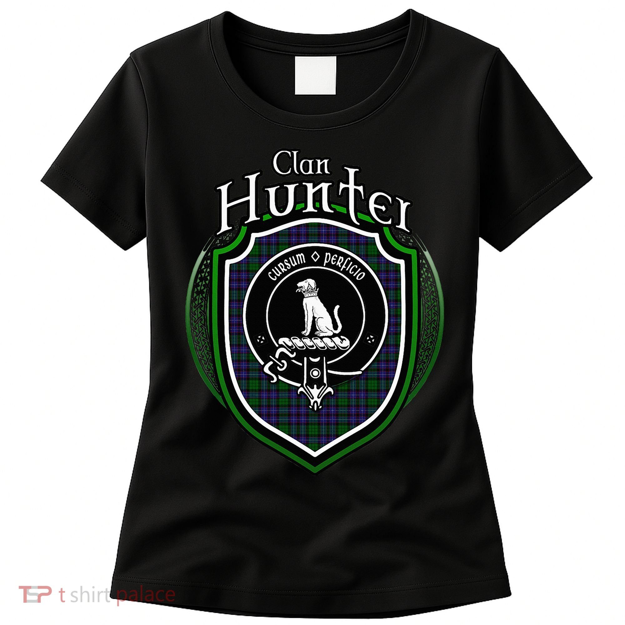 Hunter Clan Crest Scottish Clan Hunter Family Crest Badge Women's T-Shirt