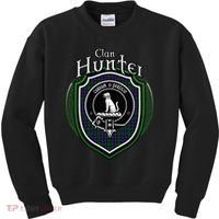 Hunter Clan Crest Scottish Clan Hunter Family Crest Badge Kids Sweatshirt thumb 0