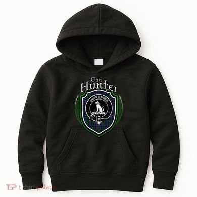Hunter Clan Crest Scottish Clan Hunter Family Crest Badge Kids Hoodie