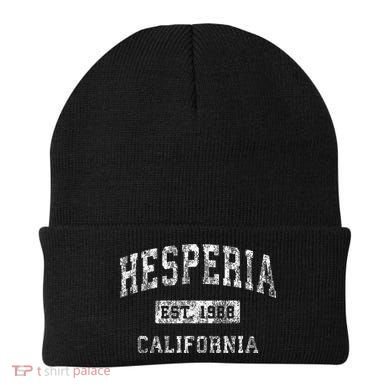 Hesperia California Ca Vintage Established Beanie