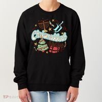Hanukkah & Christmas Chrismukkah Funny Tree Presents Women's Sweatshirt thumb 0