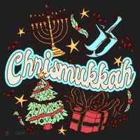 Hanukkah & Christmas Chrismukkah Funny Tree Presents Women's Sweatshirt thumb 2