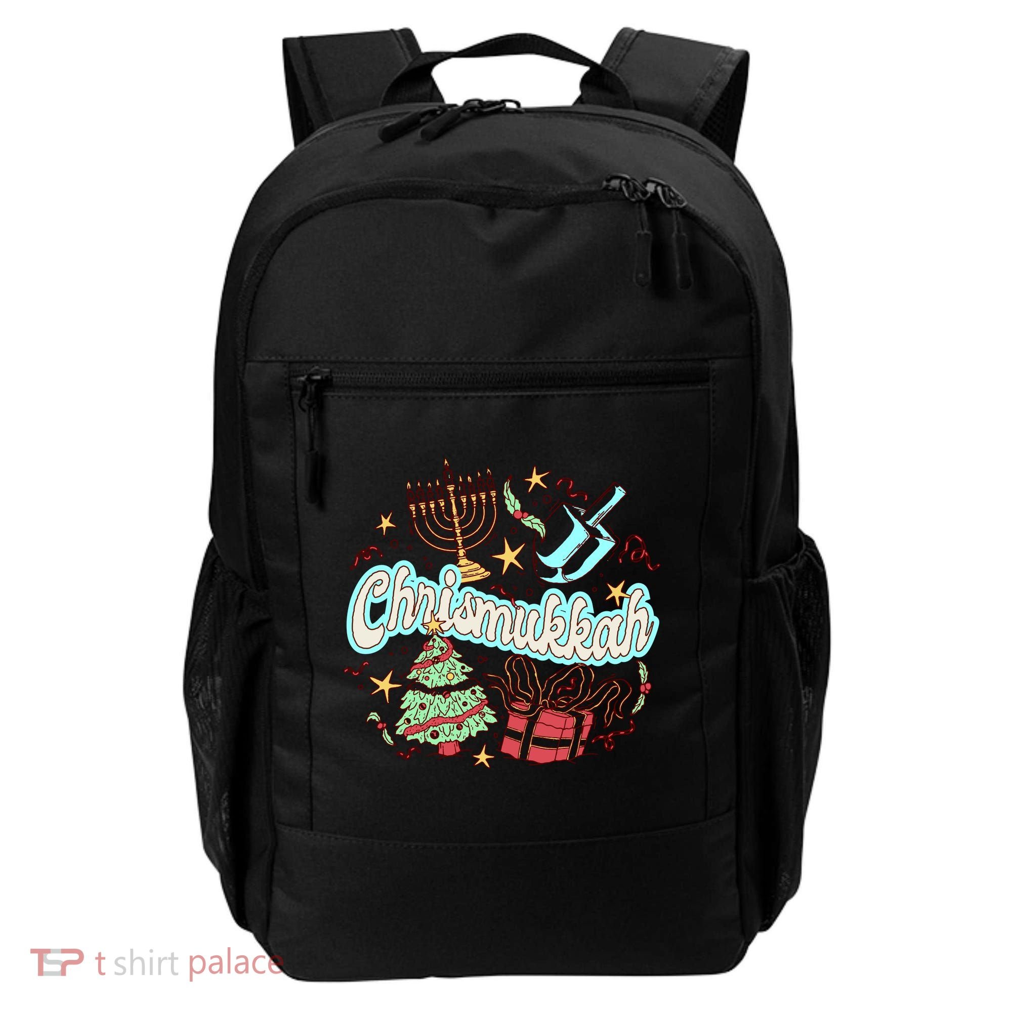Hanukkah & Christmas Chrismukkah Funny Tree Presents Backpack