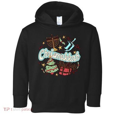 Hanukkah & Christmas Chrismukkah Funny Tree Presents Toddler Hoodie