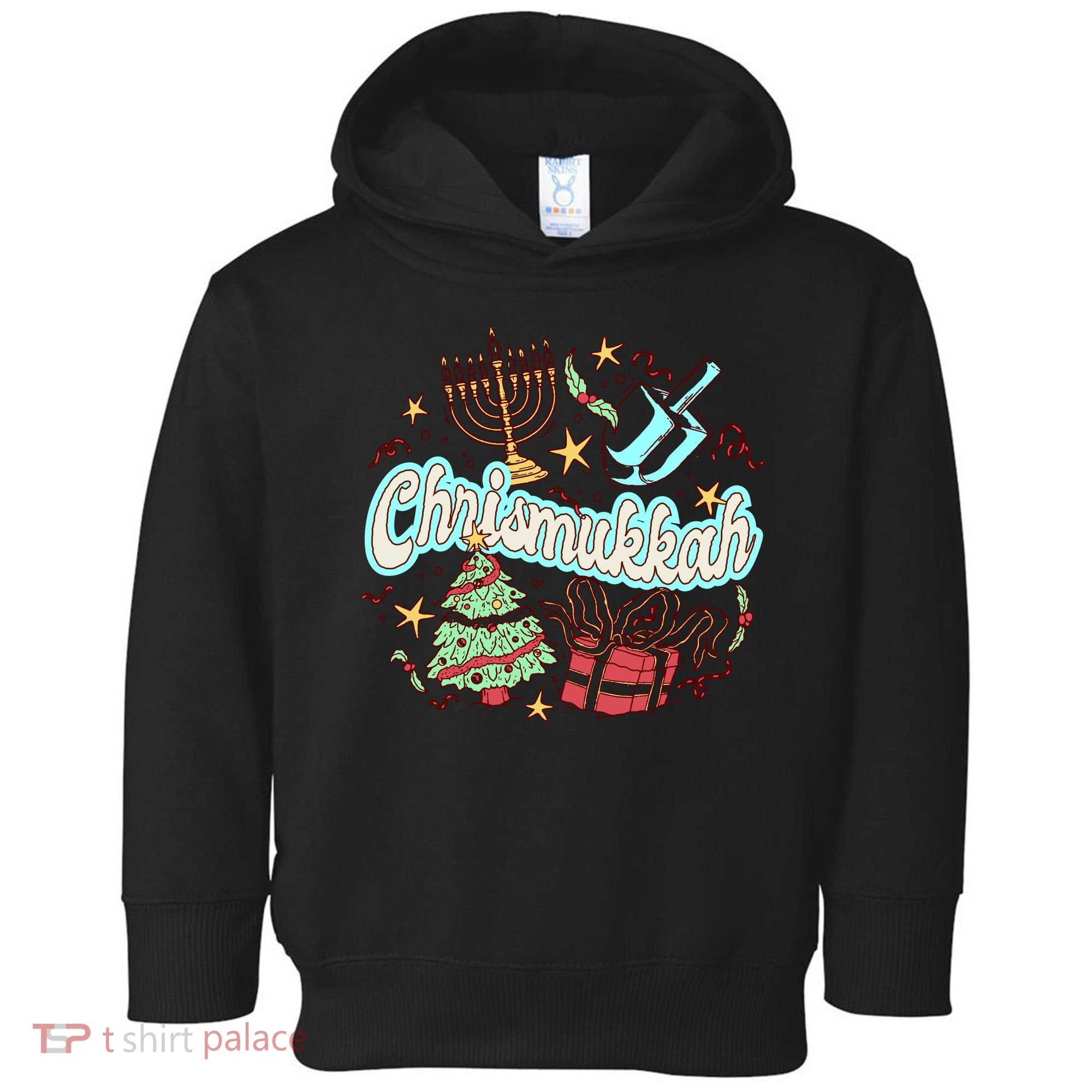 Hanukkah & Christmas Chrismukkah Funny Tree Presents Toddler Hoodie