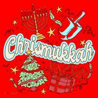 Hanukkah & Christmas Chrismukkah Funny Tree Presents Santa Hat thumb 1