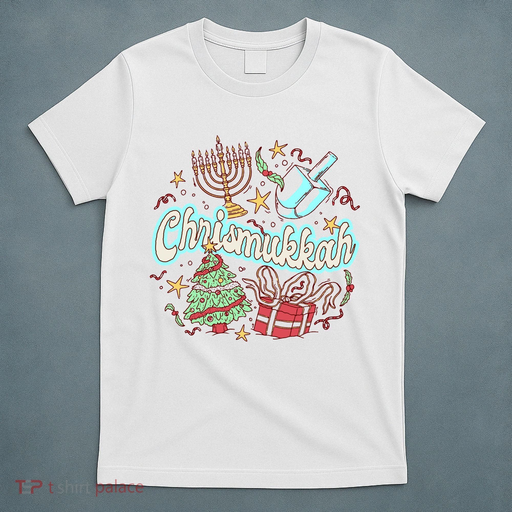 Hanukkah & Christmas Chrismukkah Funny Tree Presents T-Shirt