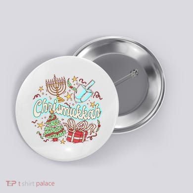 Hanukkah & Christmas Chrismukkah Funny Tree Presents Button