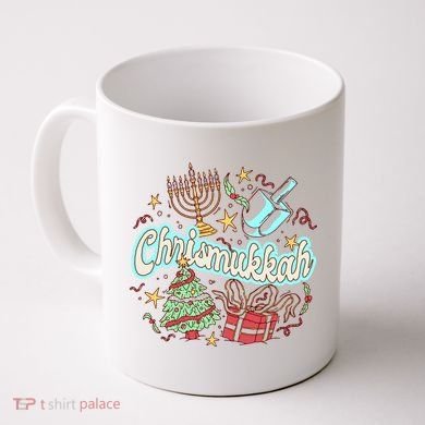 Hanukkah & Christmas Chrismukkah Funny Tree Presents Coffee Mug