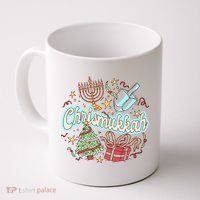 Hanukkah & Christmas Chrismukkah Funny Tree Presents Coffee Mug thumb 0