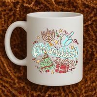 Hanukkah & Christmas Chrismukkah Funny Tree Presents Coffee Mug thumb 2