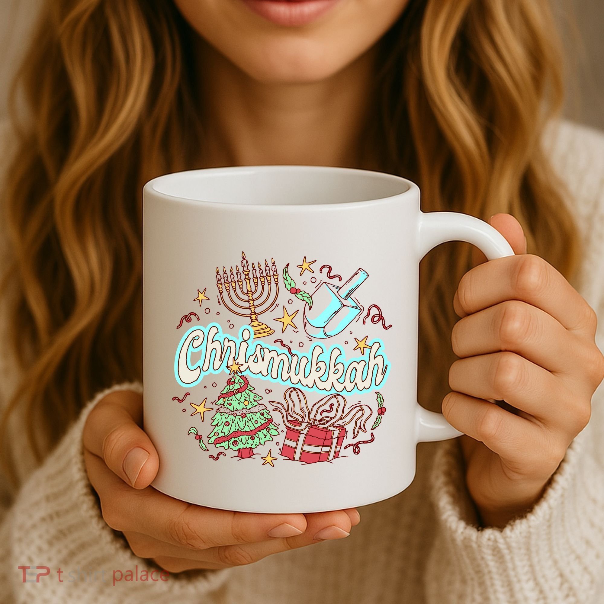 Hanukkah & Christmas Chrismukkah Funny Tree Presents Coffee Mug