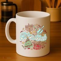 Hanukkah & Christmas Chrismukkah Funny Tree Presents Coffee Mug thumb 4