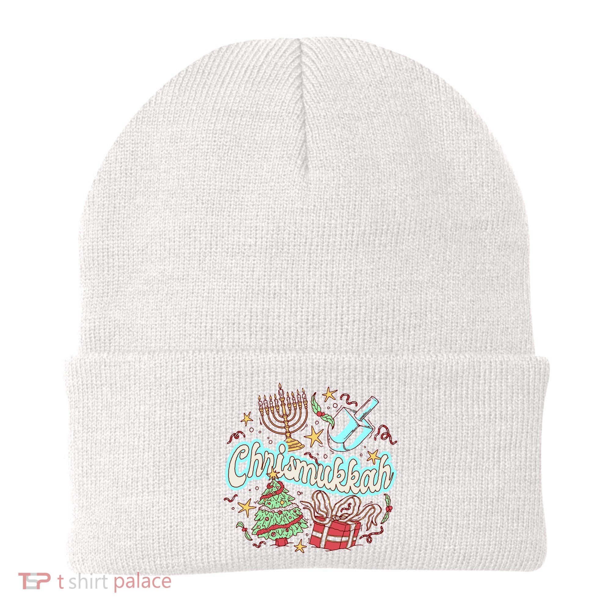 Hanukkah & Christmas Chrismukkah Funny Tree Presents Beanie