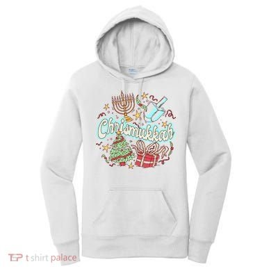 Hanukkah & Christmas Chrismukkah Funny Tree Presents Women's Hoodie