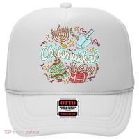 Hanukkah & Christmas Chrismukkah Funny Tree Presents Hat thumb 0