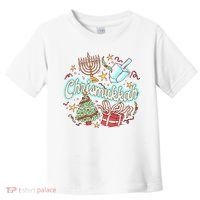 Hanukkah & Christmas Chrismukkah Funny Tree Presents Toddler T-Shirt thumb 0