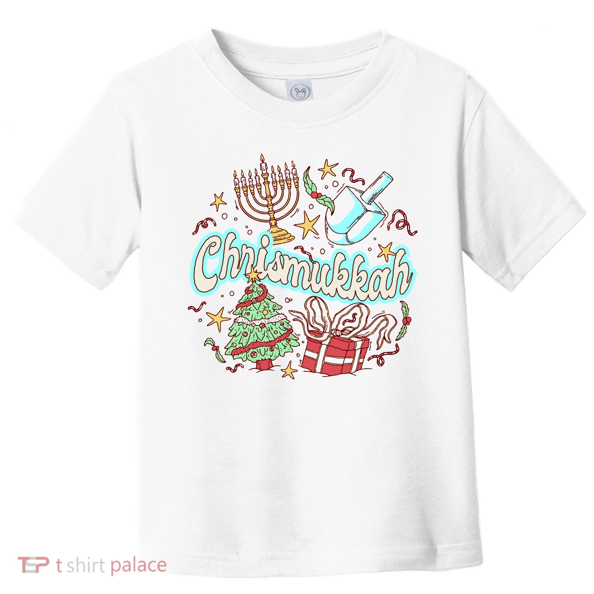 Hanukkah & Christmas Chrismukkah Funny Tree Presents Toddler T-Shirt