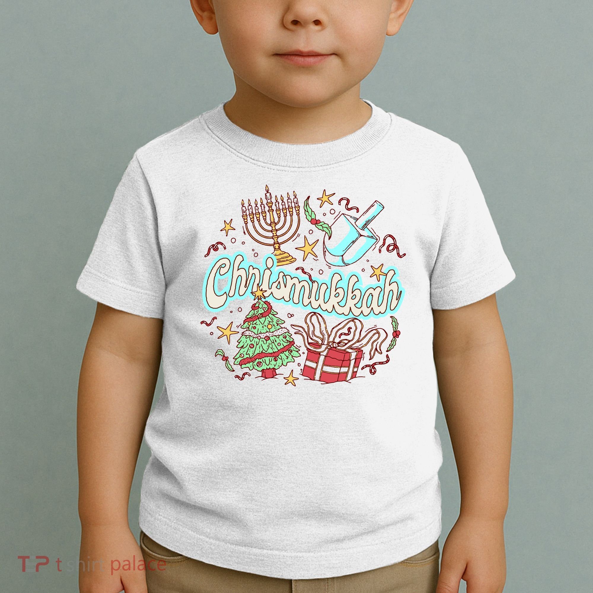 Hanukkah & Christmas Chrismukkah Funny Tree Presents Toddler T-Shirt