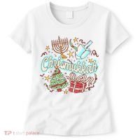 Hanukkah & Christmas Chrismukkah Funny Tree Presents Women's T-Shirt thumb 0