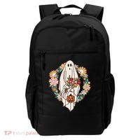 Halloween Creepy Cute Boho Flower Ghost Backpack thumb 0