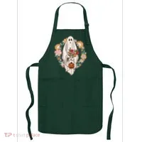 Halloween Creepy Cute Boho Flower Ghost Apron thumb 0