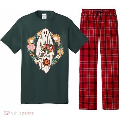 Halloween Creepy Cute Boho Flower Ghost Pajama Set