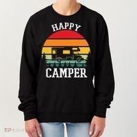 Happy Camper Cute Gift Retro Women's Sweatshirt thumb 0
