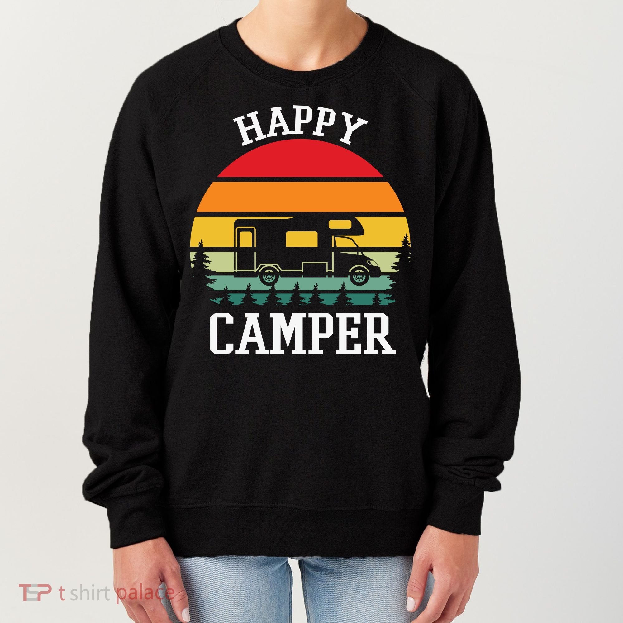 Happy Camper Cute Gift Retro Women's Sweatshirt