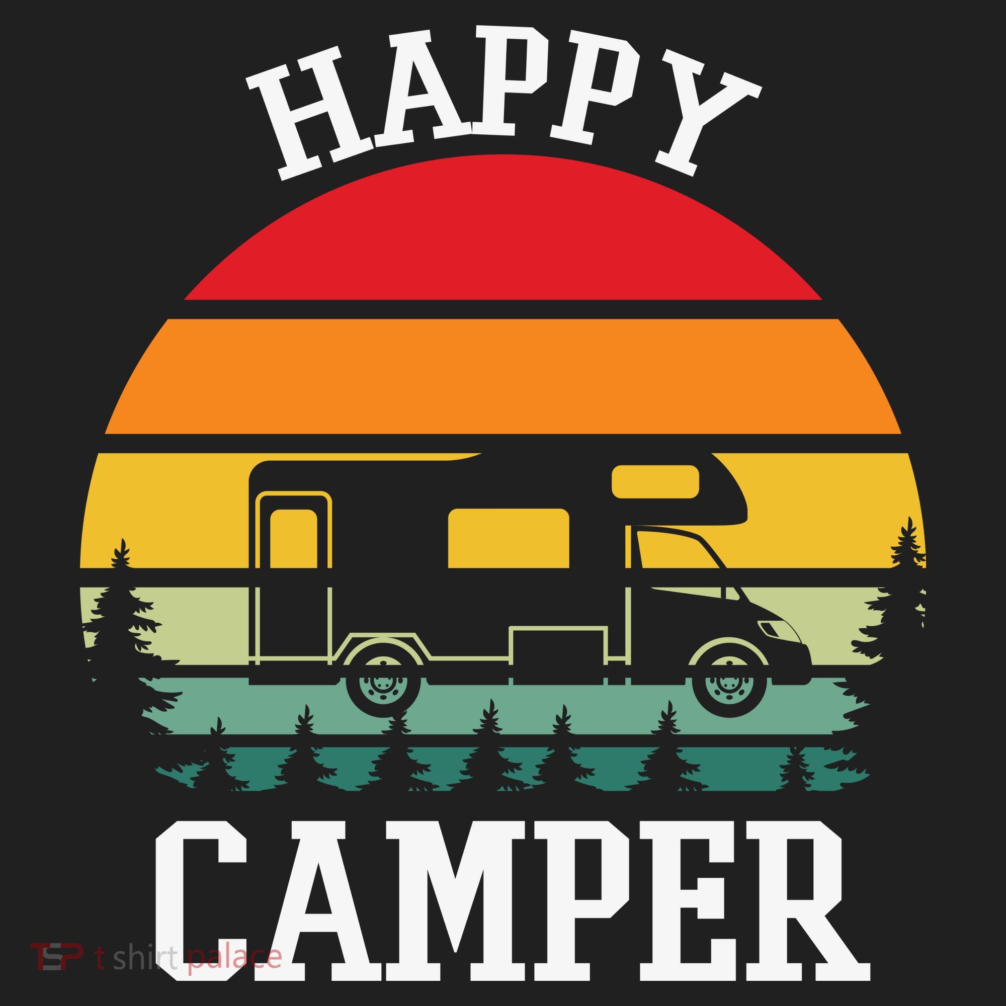 Happy Camper Cute Gift Retro Women's Sweatshirt