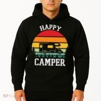 Happy Camper Cute Gift Retro Hoodie thumb 2