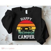 Happy Camper Cute Gift Retro Sweatshirt thumb 2