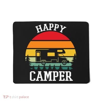 Happy Camper Cute Gift Retro Mousepad