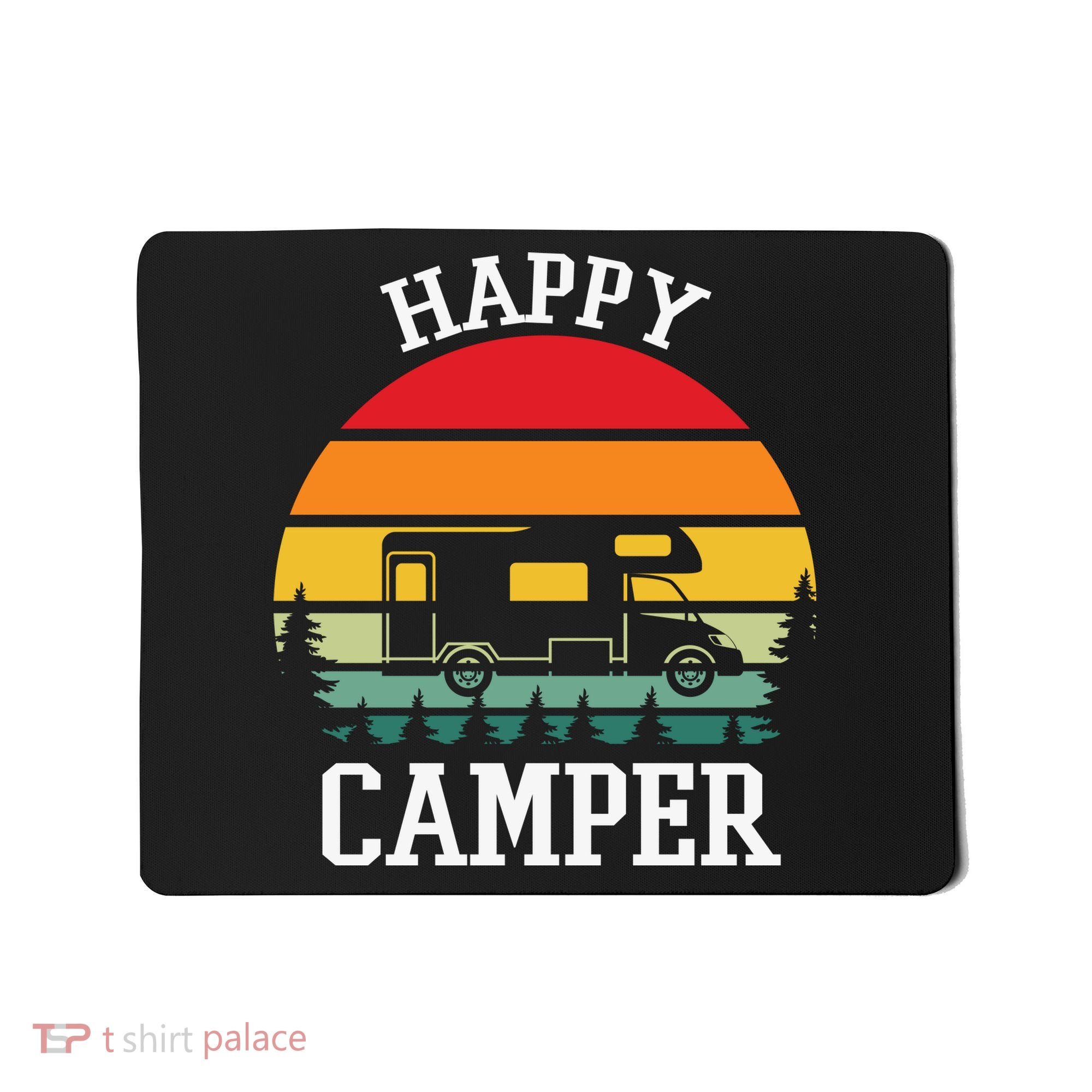 Happy Camper Cute Gift Retro Mousepad