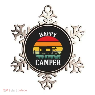 Happy Camper Cute Gift Retro Ornament