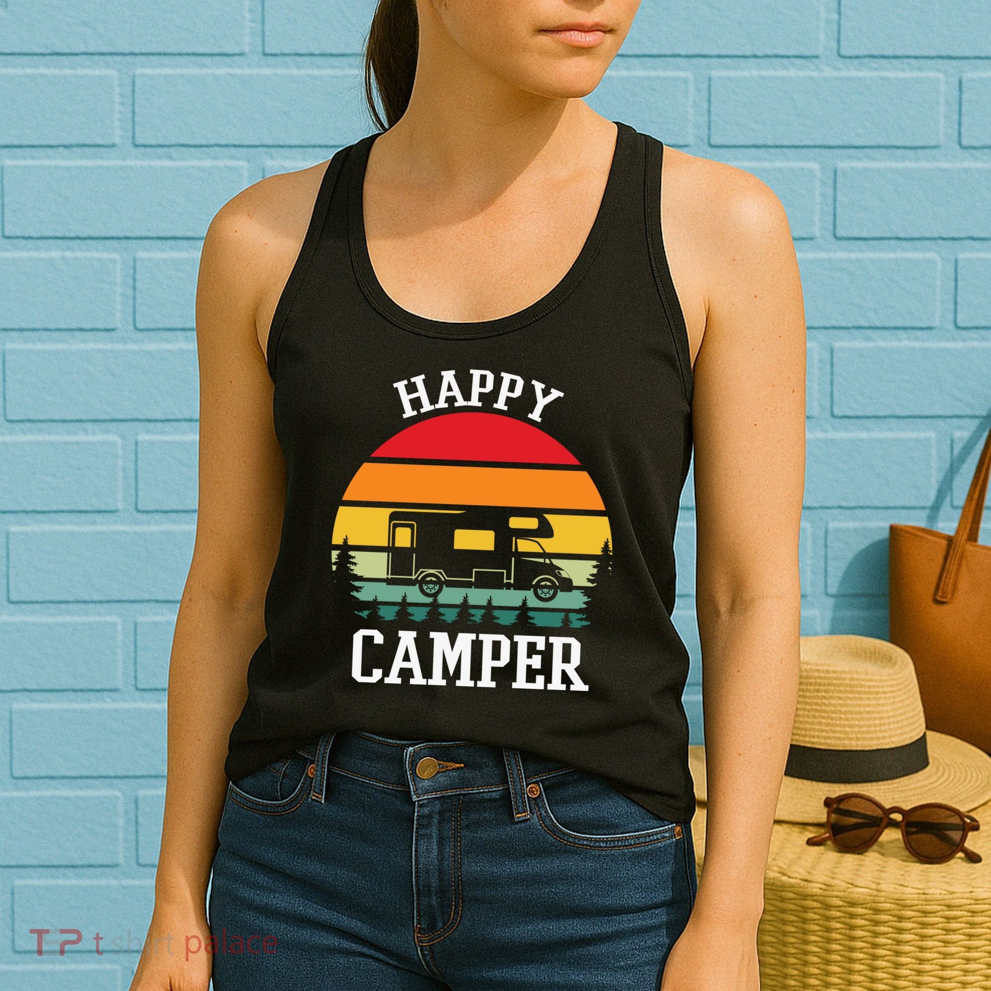 Happy Camper Cute Gift Retro Women's Tank Top
