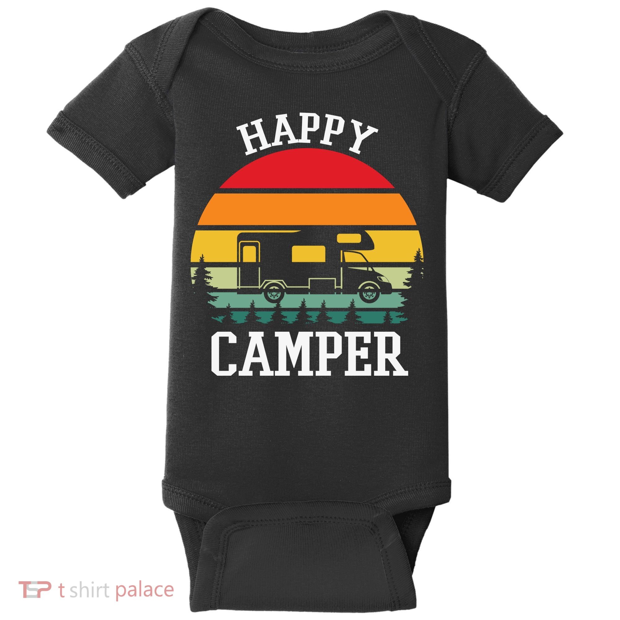 Happy Camper Cute Gift Retro Baby Bodysuit