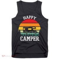 Happy Camper Cute Gift Retro Tank Top thumb 0