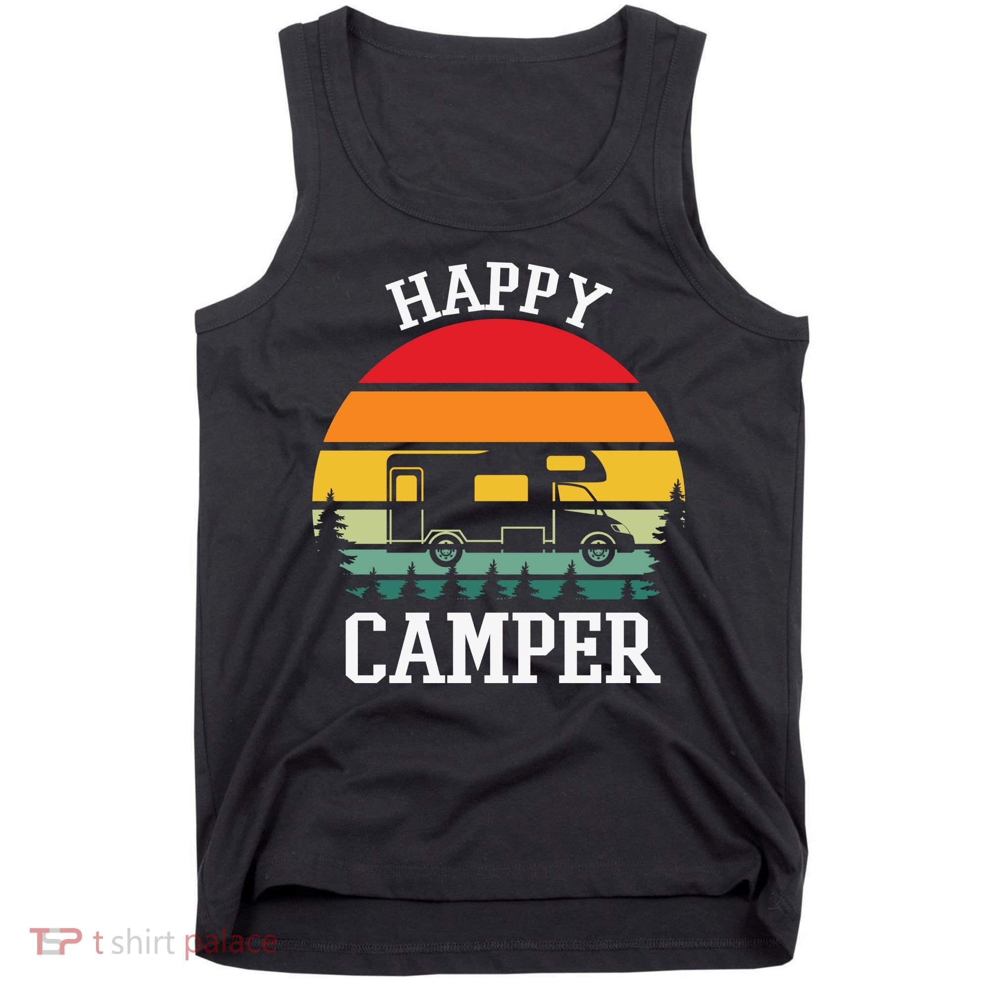 Happy Camper Cute Gift Retro Tank Top