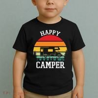 Happy Camper Cute Gift Retro Toddler T-Shirt thumb 2