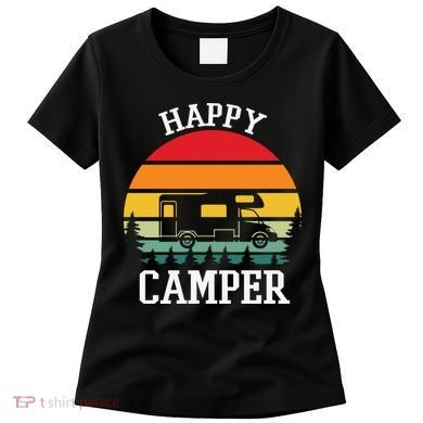Happy Camper Cute Gift Retro Women's T-Shirt