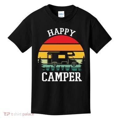 Happy Camper Cute Gift Retro Kids T-Shirt