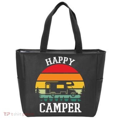 Happy Camper Cute Gift Retro Tote Bag